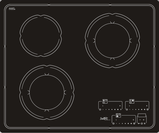 Swift 3 Burner Touch Control Electric Cooktop 24" Ceramic Black Made In Canada, TOUCH600C240 Coming Soon