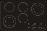 Swift 5 Burner Touch Control Electric Cooktop 30" Ceramic Black Made In Canada, TOUCH760C240, Coming Soon
