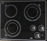 Swift Canada 3 Burner Electric Cooktop 24" Ceramic surface Black Made in Canada, CER600C240